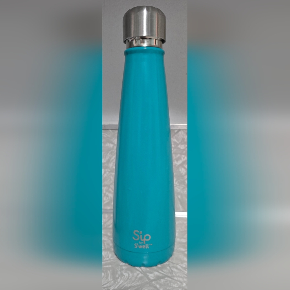 Sip By S'well Aqua Stainless Steel 15oz Water Bottle